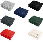 HH8082 Checkered Sherpa rPET Blanket With Embroidered Custom Imprint
